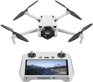 DJI Mini 3 (DJI RC) – Mini Drone Caméra Léger avec Nacelle Mécanique à 3 Axes, V