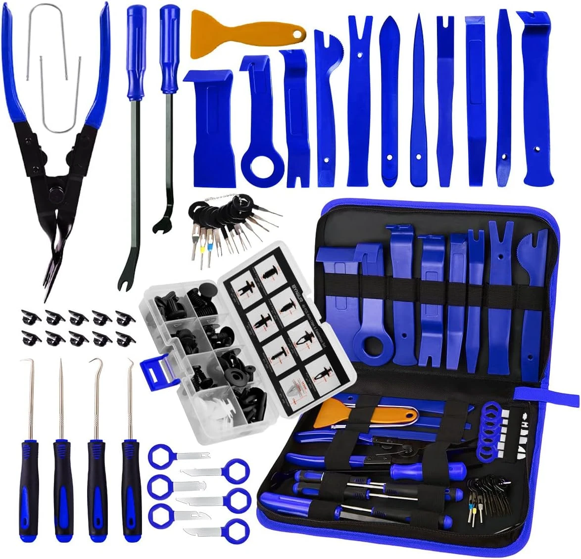 BYNIIUR Trim Removal Tool,Auto Push Pin Bumper Retainer Clip Set Fastener Termin