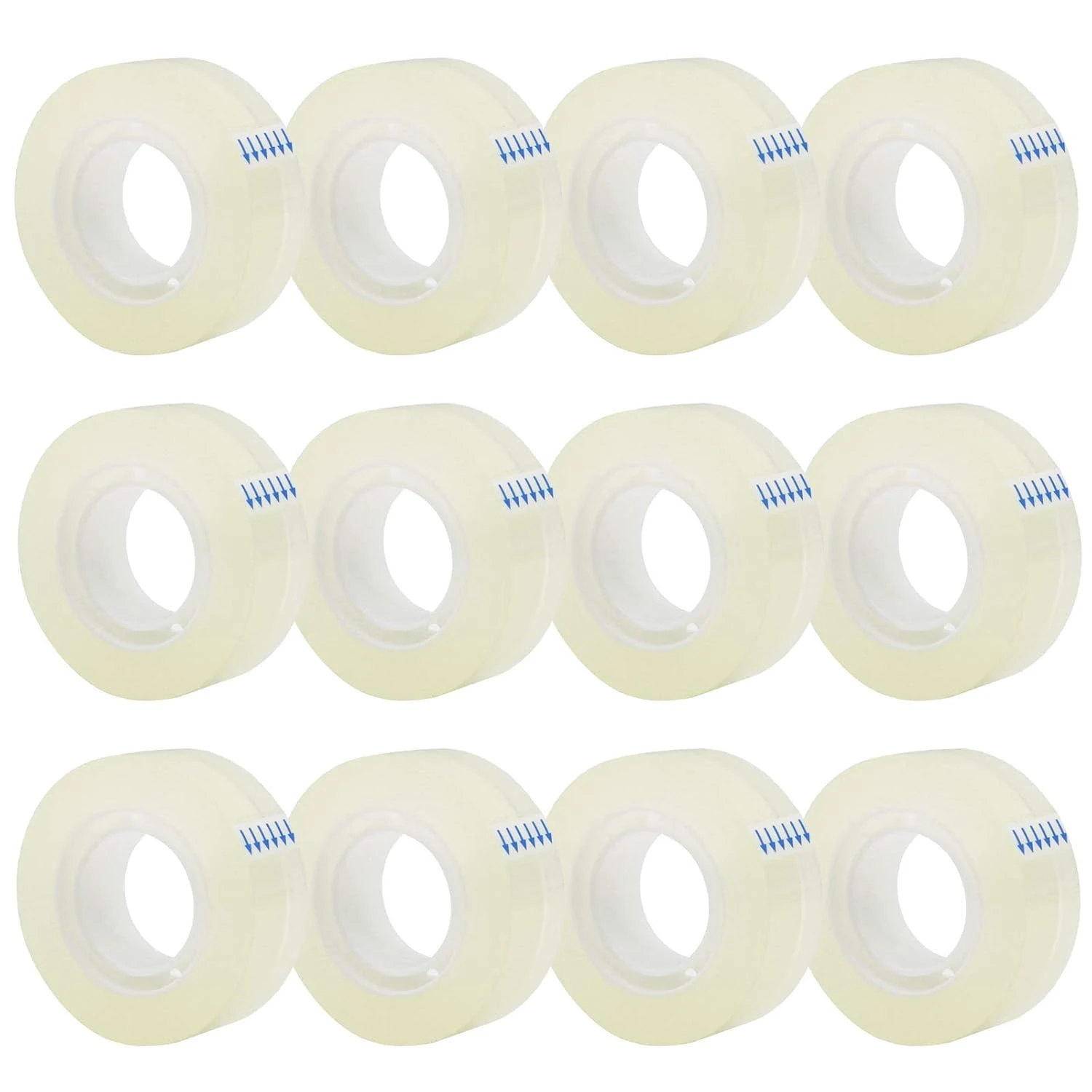 OWLKELA 12 Rolls Transparent Tape Refills, Clear Tape, All-Purpose Transparent G