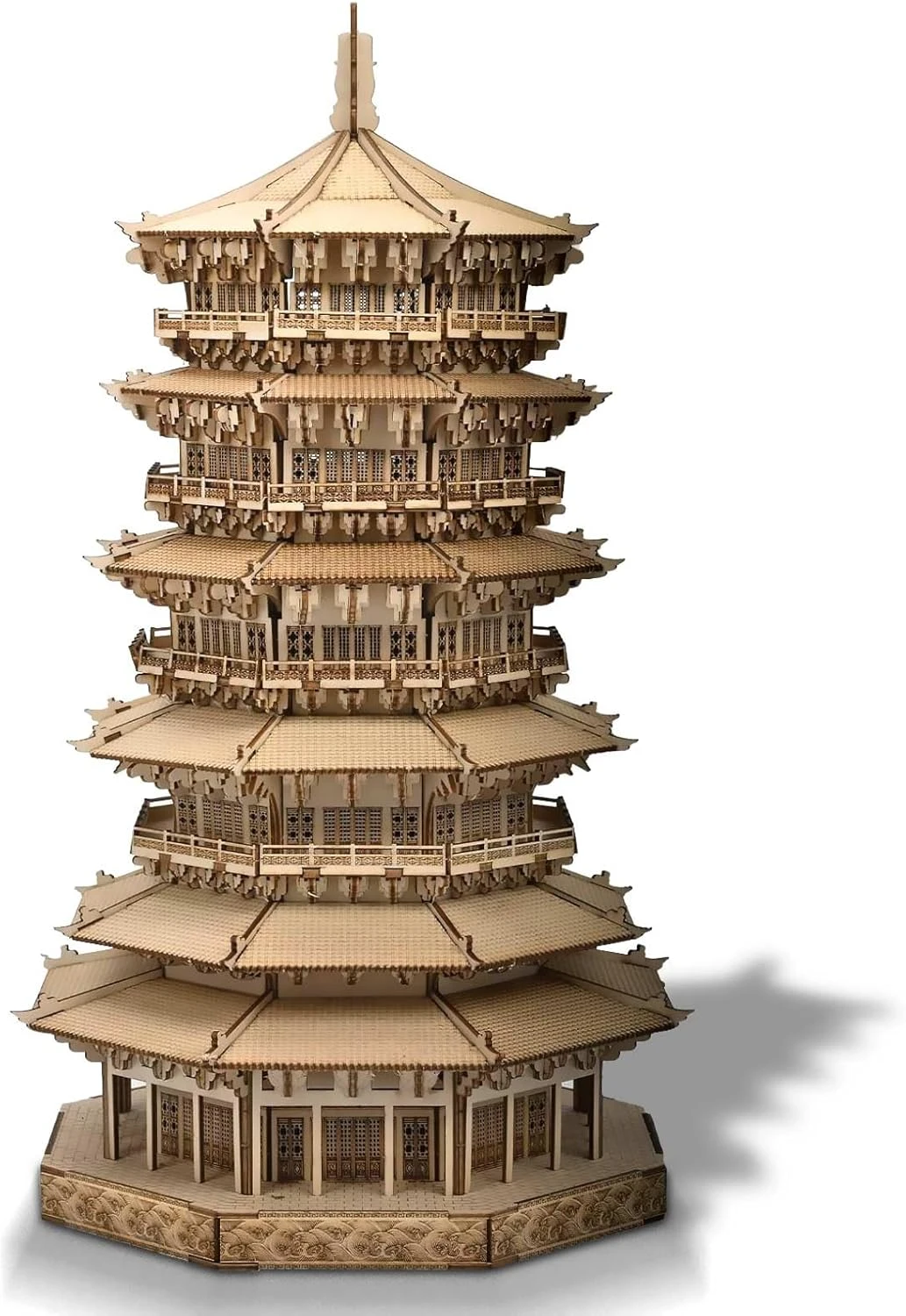 3D Wooden Puzzles for Adults - Wooden Pagoda 3D Puzzle, Creative Crafts for Adul