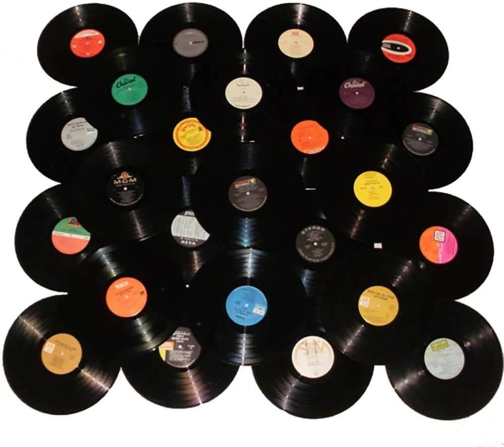 VinylShopUS - Lot of 12" Vinyl Records for Crafts & Decoration Artwork for Party