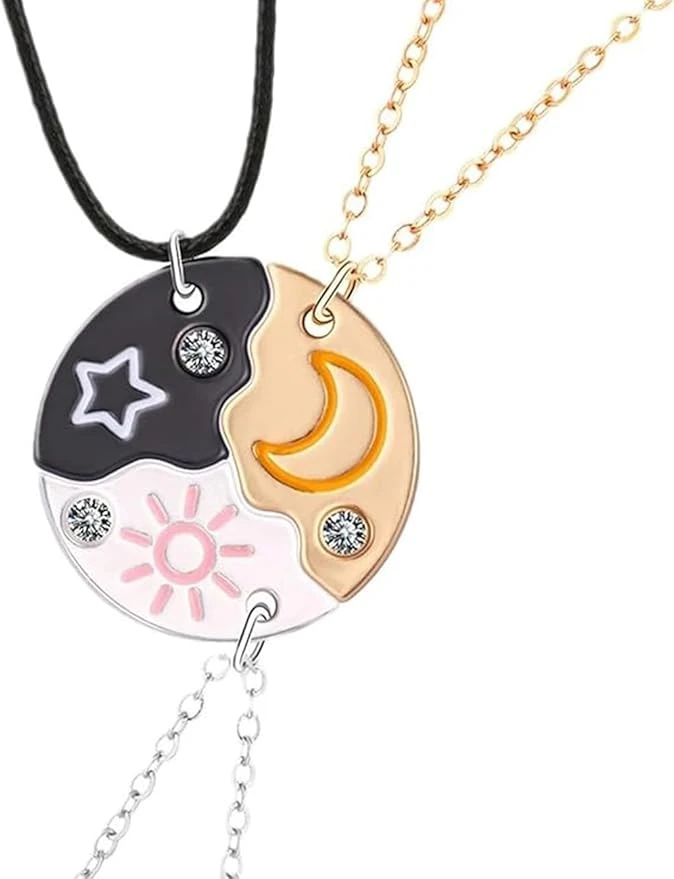 fashion mania Weirdo 1 Weirdo 2 Weirdo 3 Necklace Heart Bff Necklace for 3 Best 