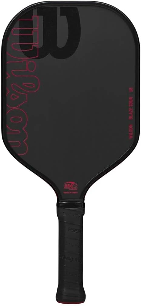 WILSON Blaze Series Pickleball Paddles - Grip Size 2-4 1/4", Black/Red